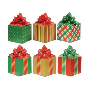 Beistle Holiday Winter Party Decorative Christmas Favor Boxes - 12 Pack (3/Pkg). View a larger version of this product image.