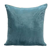 Nassau Collection 20" Blue and Green Cotton Transitional  Reversible Throw Pillow