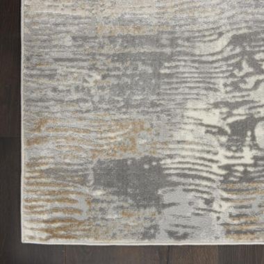Nourison Solace SLA01 Indoor Area Rug Grey/Beige 5'3" x 7'3". View a larger version of this product image.