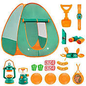 PopFun 18 Pcs Kids Pop Up Tent & Camping Set