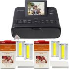 Alternate image 0 for Canon Selphy CP1300 Photo Printer Black with 2x Canon RP-108 Color Ink & Paper Set