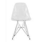 Alternate image 0 for LeisureMod Cresco Molded Plastic Eiffel Side Chair - Clear