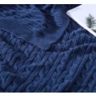 Alternate image 1 for The Nesting Company - Oak 100% Cotton Cable Knit Ultra Comfortable Throw Blanket 50" x 70" - Navy