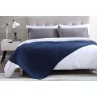 Alternate image 2 for The Nesting Company - Oak 100% Cotton Cable Knit Ultra Comfortable Throw Blanket 50" x 70" - Navy