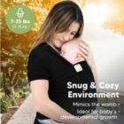 Alternate image 3 for KeaBabies Baby Wraps Carrier, Baby Sling, All in 1 Stretchy Baby Sling Carrier for Infant (Trendy Black)
