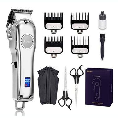 RAINBEAN Professional LED Displayed Cordless Hair Trimmer Set with Grooming Kit. View a larger version of this product image.