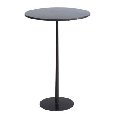 BIDK Home 41" Black Contemporary Round Bar Height Table. View a larger version of this product image.