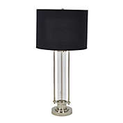 Kingston Living 25" Industrial Table Lamp with Black Drum Shade