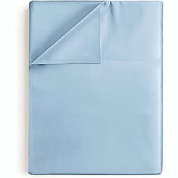 CGK Unlimited Single Flat Sheet/Top Sheet Double Brushed Microfiber - Twin Extra Long - Light Blue