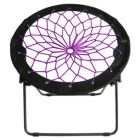 Alternate image 1 for Zenithen Limited Bungee Folding Dish Circular Dorm/Bedroom Chairs (Pack of 1, Plum)