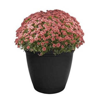 The HC Companies Eclipse Round Planter, Black -16. View a larger version of this product image.