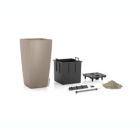 Alternate image 0 for Lechuza USA 30" Sand Brown All In One Cube Matte Smooth Finish Planter