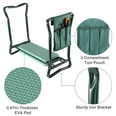 Eggracks By Global Phoenix Foldable Garden Kneeler Seat Pouch Portable Gardener. View a larger version of this product image.