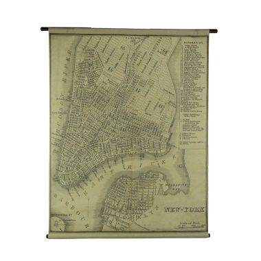 VIP Home and Garden Vintage New York Map Canvas Print Wall Hanging. View a larger version of this product image.
