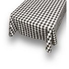 Alternate image 0 for Carnation Home Fashions PVC Waterproof Indoor/Outdoor Restaurants, Picnics Tavern Check Print Vinyl Flannel Backed Tablecloth - Black / White, 52x52"