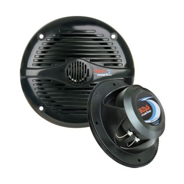 Boss Audio MR50B 5.25" Round Marine Boat Speakers Pair Black. View a larger version of this product image.