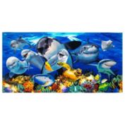 Dawhud Direct Selfie Super Soft Plush Cotton Beach Bath Pool Towel (Ocean Animals