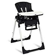 Slickblue Foldable High chair with Multiple Adjustable Backrest-Black