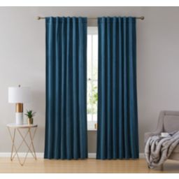 THD Maria Velvet Premium Soft Light Filtering Back Tab Rod Pocket Window Treatment Curtain Drapery Panels for Bedroom & Living Room - Set of 2 Panels
