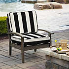 Alternate image 1 for Arden Selections ProFoam EverTru Acrylic Deep Patio Cushion Seat Set, Onyx Black Cabana Stripe, 24 x 24 x 6"