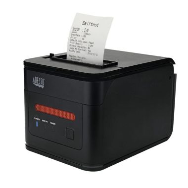 Adesso - Thermal Receipt Printer 3in Supports 1d Barcodes & Qr Codes Connects To Any Cash Drawer Fast Printing &reg; Black. View a larger version of this product image.
