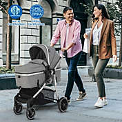 Slickblue 2-in-1 Convertible Baby Stroller with Reversible Seat