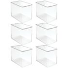 Alternate image 0 for mDesign Stackable Closet Storage Bin Box with Lid, 6 Pack