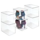 Alternate image 1 for mDesign Stackable Closet Storage Bin Box with Lid, 6 Pack