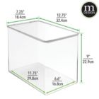 Alternate image 3 for mDesign Stackable Closet Storage Bin Box with Lid, 6 Pack