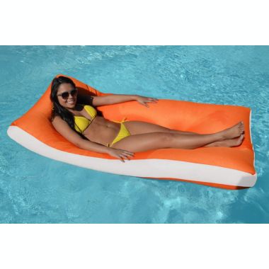 The Pool Supply Shop 68" Tango Aqua Cloud- Orange Oversized Floating Mattress. View a larger version of this product image.