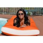 Alternate image 1 for The Pool Supply Shop 68" Tango Aqua Cloud- Orange Oversized Floating Mattress