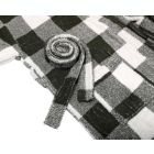 Alternate image 1 for Ninety Six Black and White Velour Fabric Bathrobe