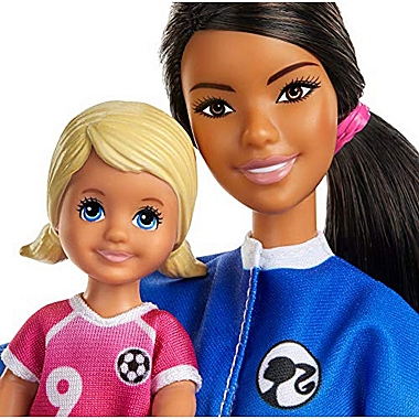 Barbie Soccer Coach Playset with Brunette Soccer Coach Doll, Student Doll and Accessories. View a larger version of this product image.