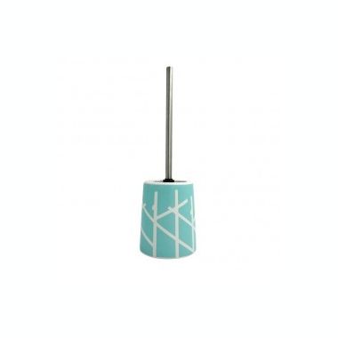 MSV Spirella Toilet Brush with Support Ceramic White & Blue Tree. View a larger version of this product image.