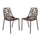 Alternate image 0 for LeisureMod Modern Devon Aluminum Chair, Set of 2 - Brown