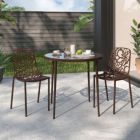 Alternate image 1 for LeisureMod Modern Devon Aluminum Chair, Set of 2 - Brown