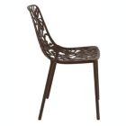 Alternate image 3 for LeisureMod Modern Devon Aluminum Chair, Set of 2 - Brown