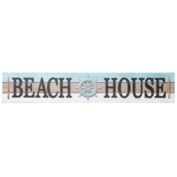 Urban Trends Collection Wood Rectangle Wall Decor with "Beach House" Distressed Finish Multicolor