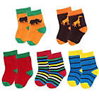 Alternate image 0 for Wrapables Dino-Stripes Toddler Socks (Set of 5)