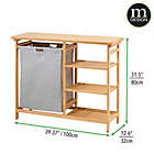 Alternate image 2 for mDesign Bamboo Freestanding Laundry Furniture Storage & Hamper - Natural Finish