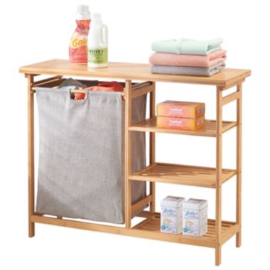 mDesign Bamboo Freestanding Laundry Furniture Storage & Hamper. View a larger version of this product image.
