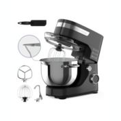 Whall Kinfai Electric Kitchen Stand Mixer Machine with 4.5 Quart Bowl for Baking, Dough, Cooking, Black