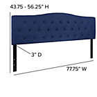 Alternate image 2 for Emma + Oliver Tufted Upholstered King Size Headboard in Navy Fabric