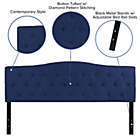 Alternate image 3 for Emma + Oliver Tufted Upholstered King Size Headboard in Navy Fabric