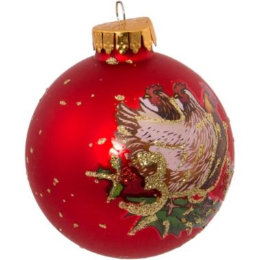 Kurt Adler 12-Piece 12-Days of Christmas Decorative Glass Balls Set, 65mm. View a larger version of this product image.