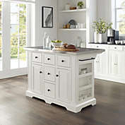 Crosley Furniture Julia Kitchen Island White/Stainless Steel