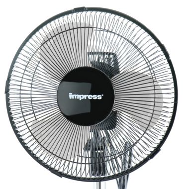 Impress Mighty Mite 10 Inch 3 Speed High Velocity Standing Fan in Black. View a larger version of this product image.