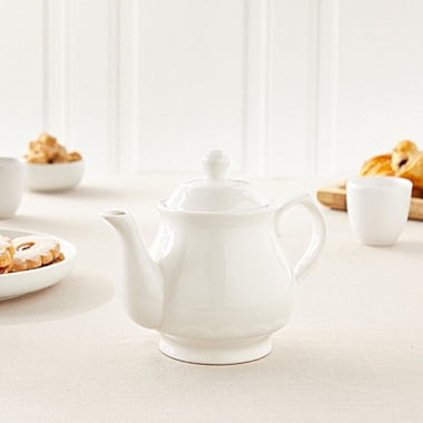 Juvale 24 oz White Porcelain Teapot,Tea Pot, Decorative China Tea Pot for 3 Cups (720 ml). View a larger version of this product image.
