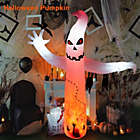Alternate image 0 for CAMULAND Halloween Ghost inflatable Built-in LED Lights with Ground Stakes, Ropes and Sandbags, LED Lights Blow Up outdoor Decor for Yard, Gardens and Lawns
