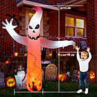 Alternate image 2 for CAMULAND Halloween Ghost inflatable Built-in LED Lights with Ground Stakes, Ropes and Sandbags, LED Lights Blow Up outdoor Decor for Yard, Gardens and Lawns
